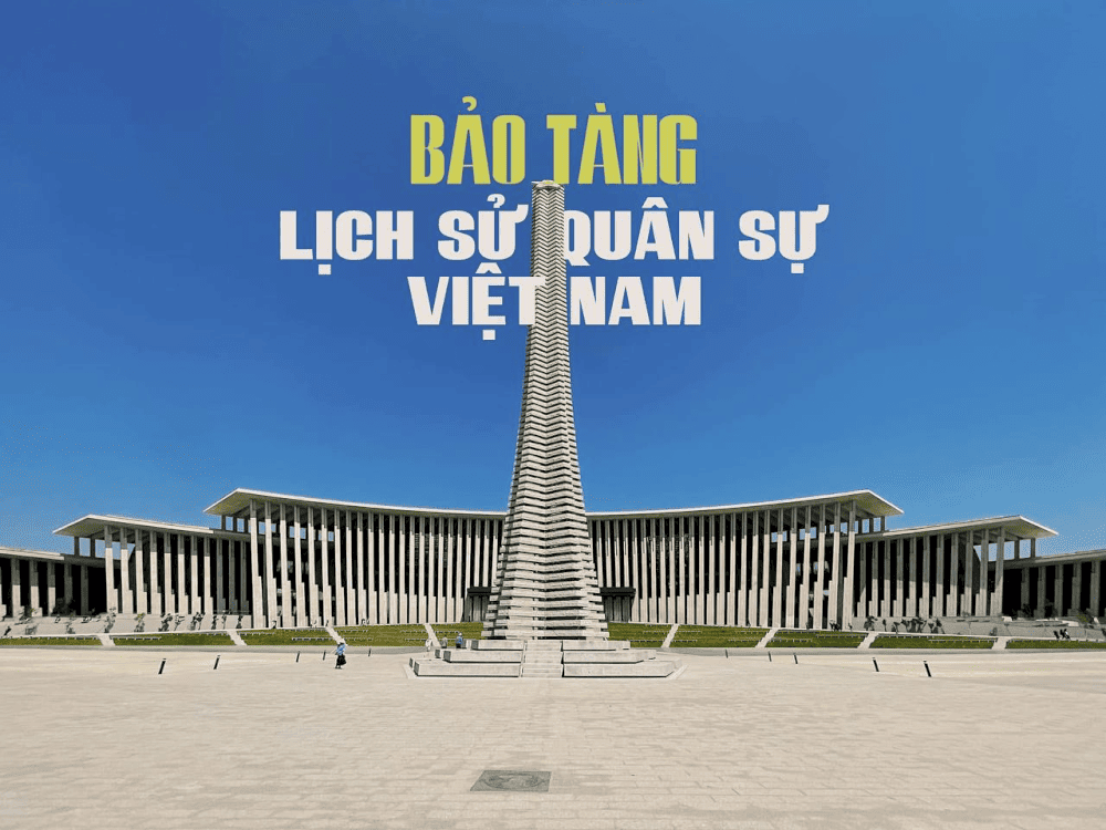 The museum’s striking modern architecture, complemented by a towering memorial paying tribute to Vietnam’s military history (Source: Fanpage Bảo tàng Lịch sử Quân sự Việt Nam)